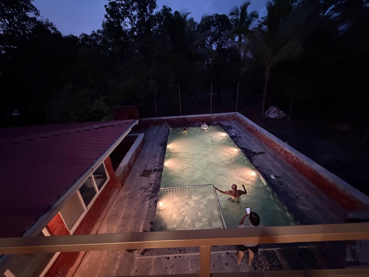 Pool at dusk
